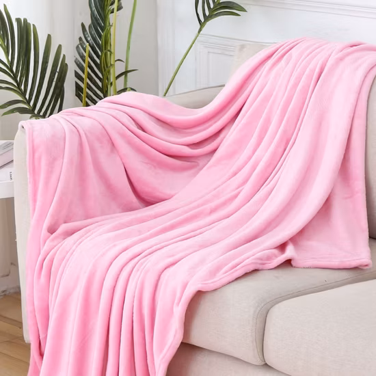 High Quality Microfiber Flannel Fleece Throw Blanket Super Soft Plush Bed Blankets for Sofa