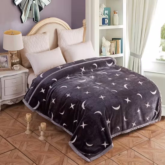 Custom Color 100% Polyester Solid Jacquard Flannel Fleece Fabric for Blanket Throw