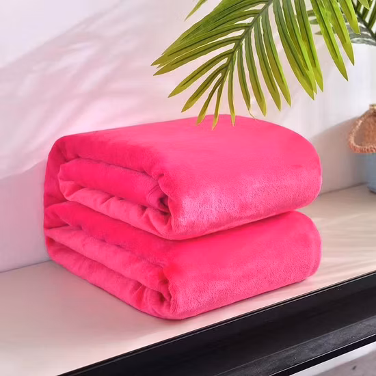 100% Polyester Two Ply Sherpa Fleece Lining Blanket Anti-Pilling Sofa Throw