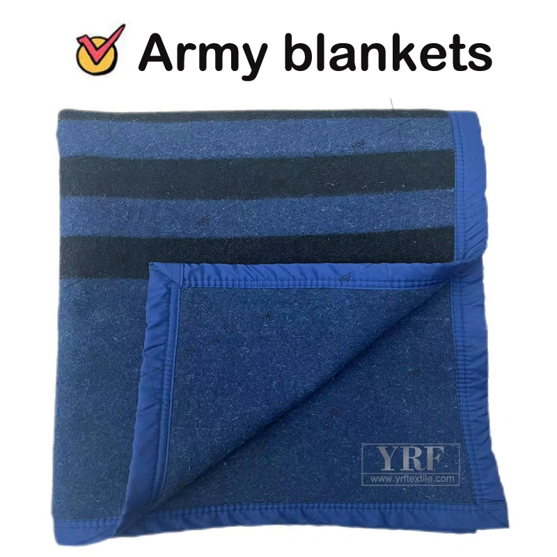 Military Style Blankets 50% Wool 50% Chemical Fibre Grey/Black/Pure Colour Army Blanket 400 Grams 200X200cm Relief Bed Blanket