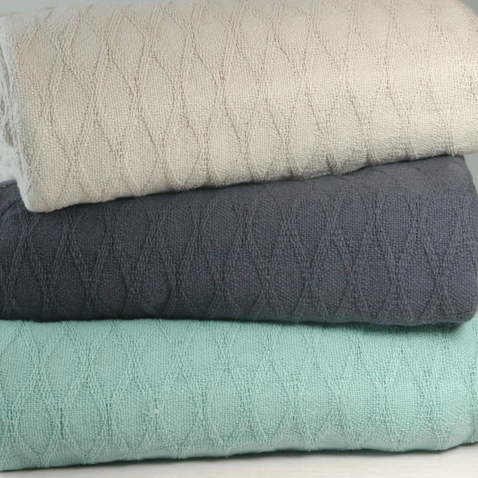 Diamond Weave Pure Cotton Bed Blanket