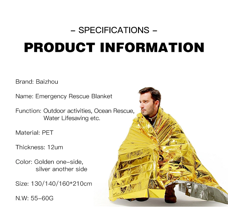 Portable Pet Material Outdoor Emergency Rescue Blanket for Sale