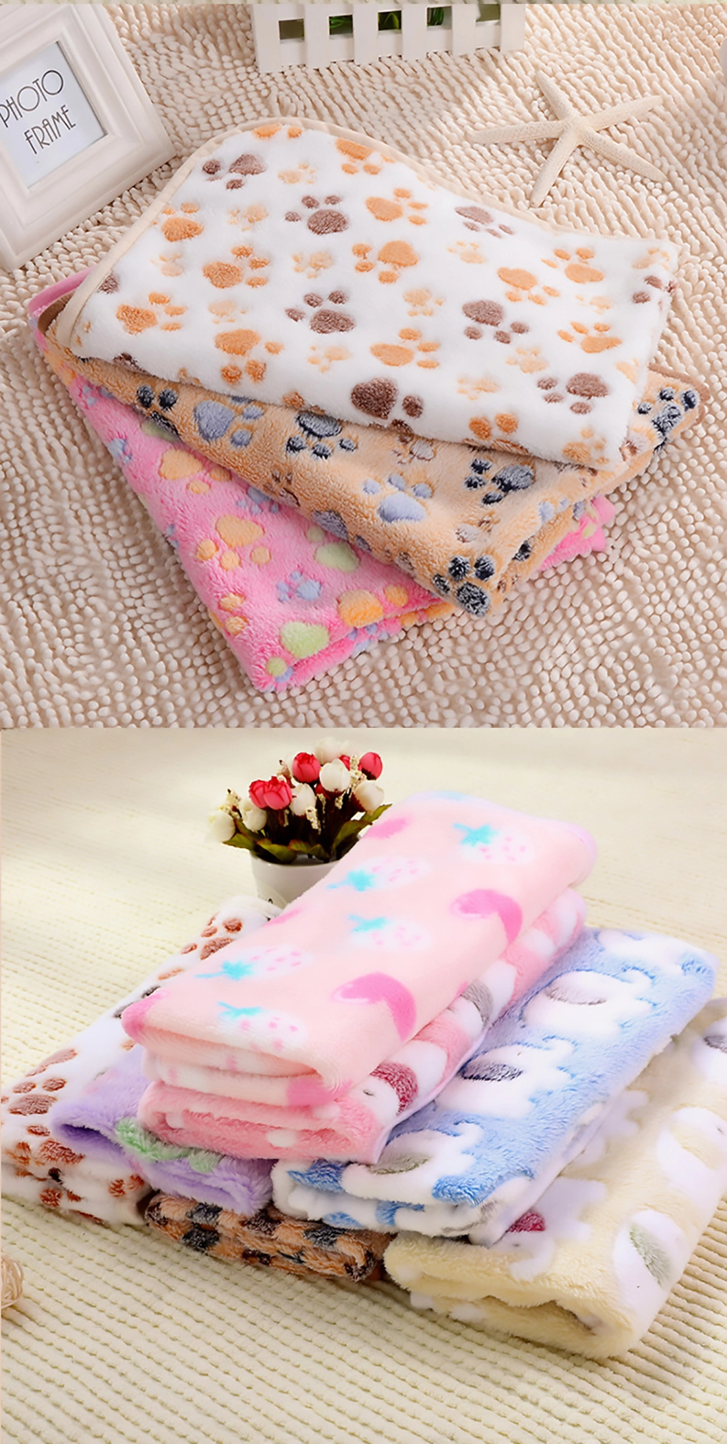 Wholesale Soft Warm Coral Velvet Dog Blanket