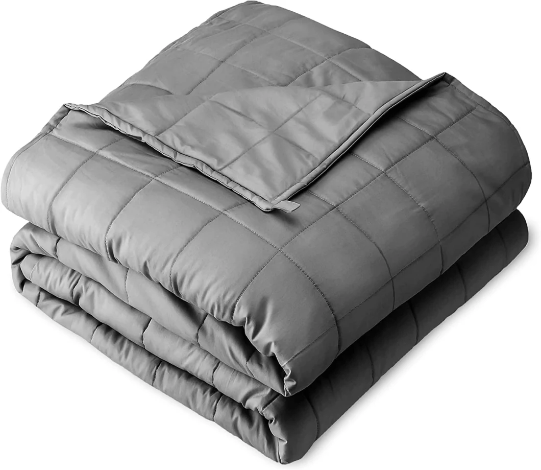 Weighted Blanket for Adults (15lbs, 48&quot;X72&quot;, Grey)