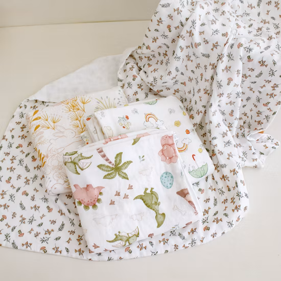 Bamboo Muslin Receiving Blanket